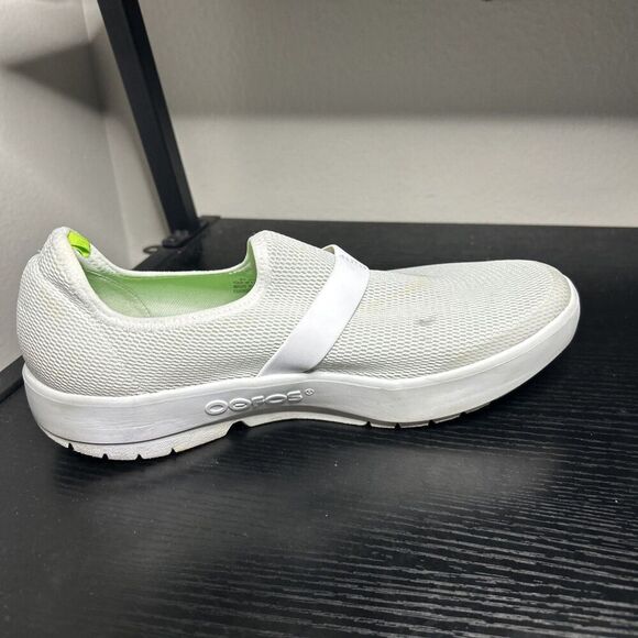 OOFOS OOmg eeZee Low  Mesh Womens Size 9 White Slip On Recovery Shoes - Picture 10 of 14